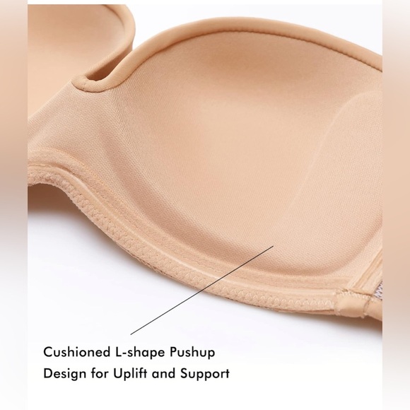 DELIMIRA Women's Plunge Push-Up Strapless Bra - 42E (DD) - Picture 2 of 11